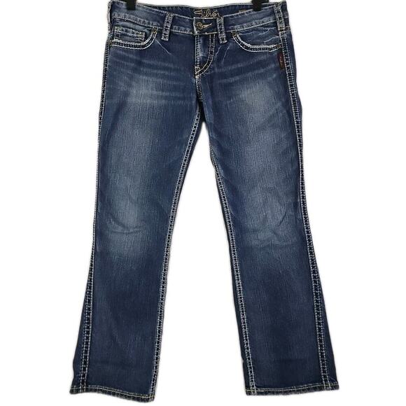 Silver Jeans ~Woman Size 29~ Blue Denim Frances Capri Jeans. - Picture 1 of 14
